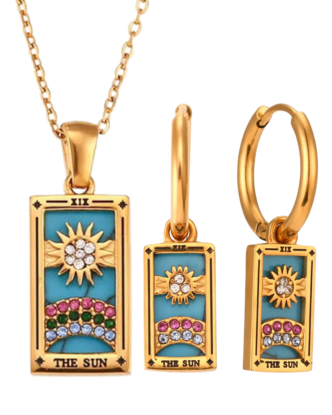 Conjunto Tarot - Colgante + Pendientes