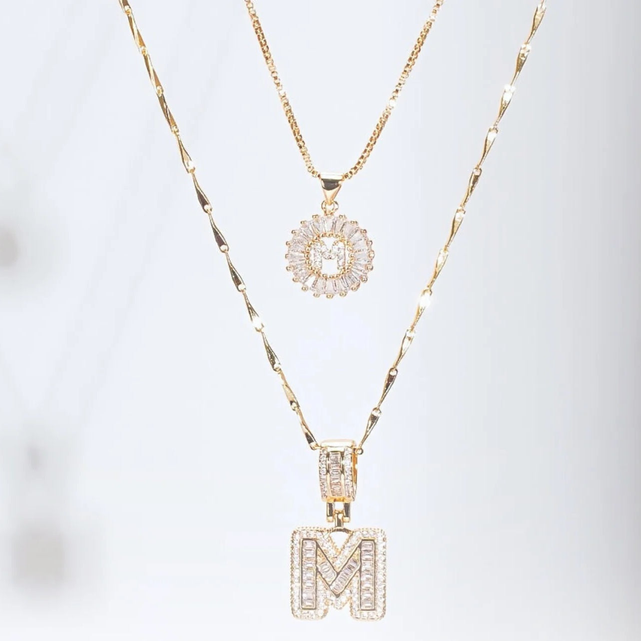 Juego de Colgantes Letras Diamante
