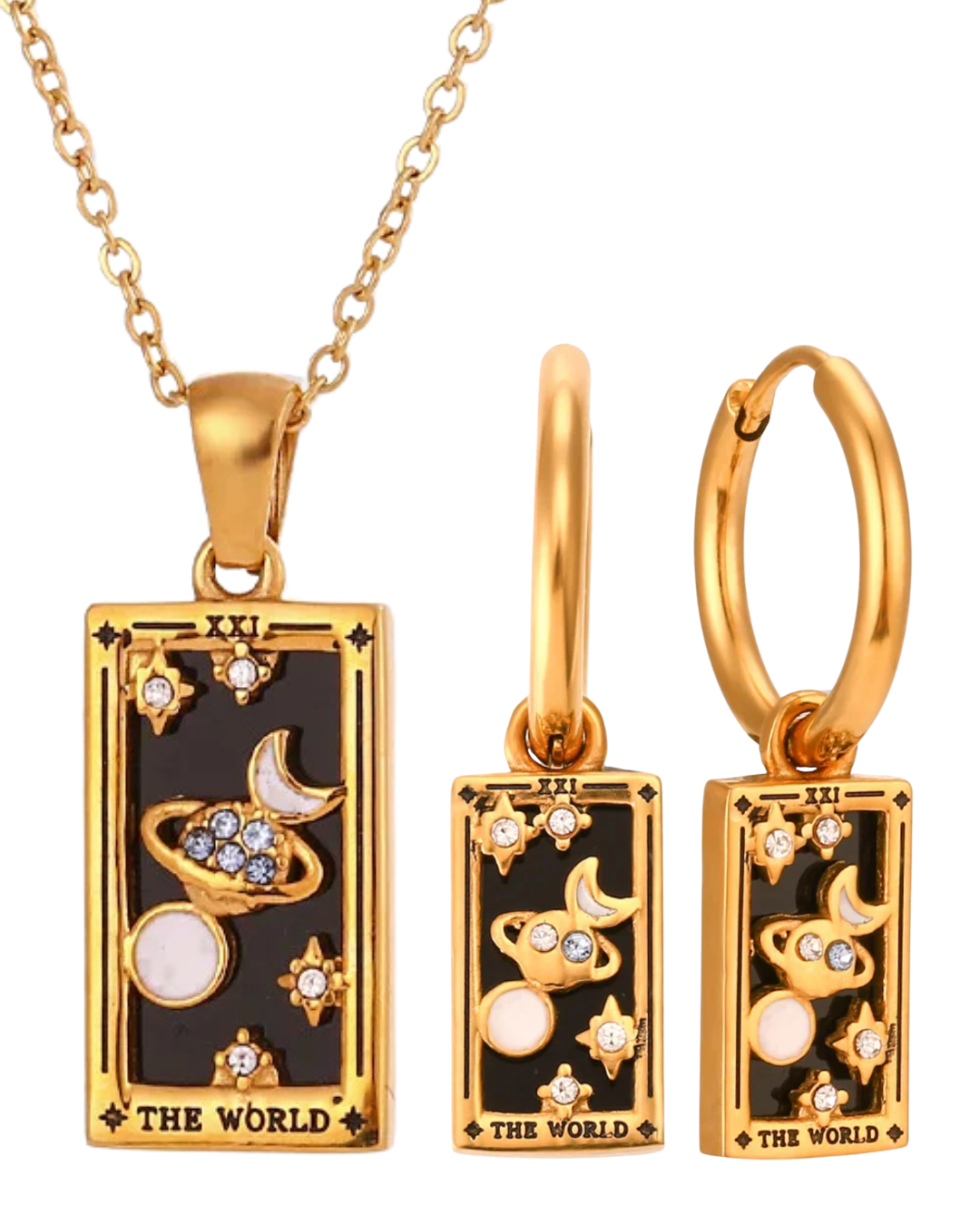 Conjunto Tarot - Colgante + Pendientes