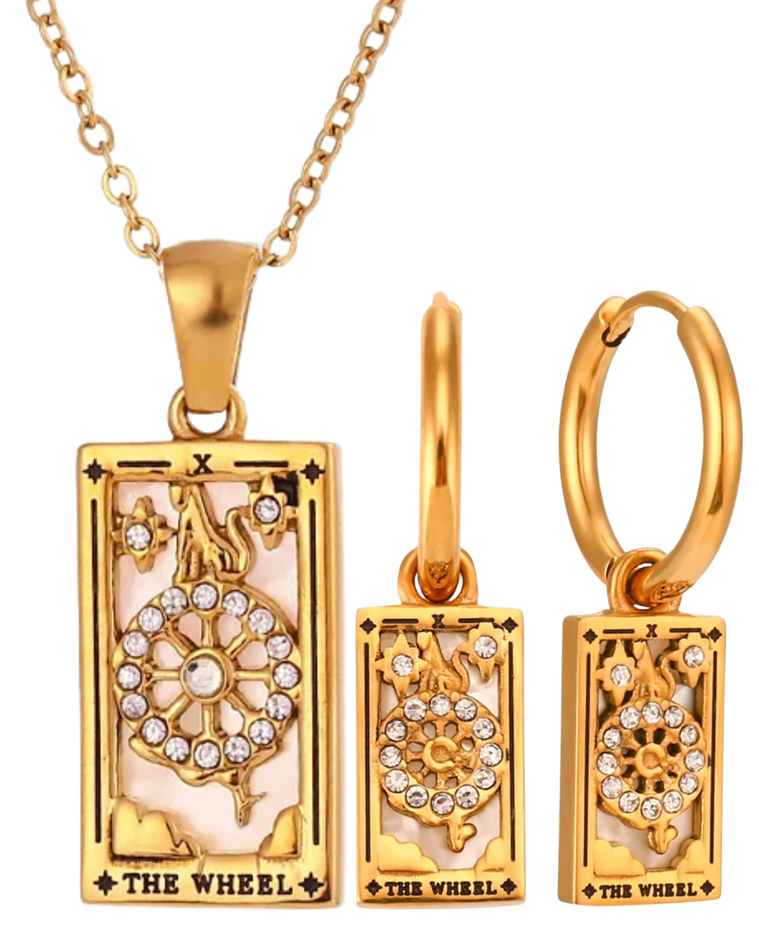 Conjunto Tarot - Colgante + Pendientes