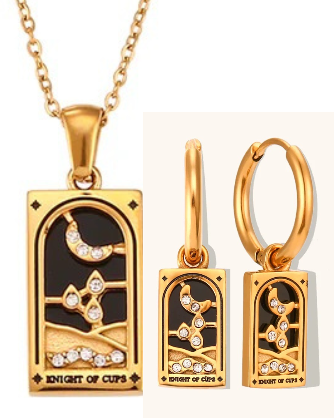 Conjunto Tarot - Colgante + Pendientes